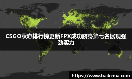 CSGO状态排行榜更新FPX成功跻身第七名展现强劲实力